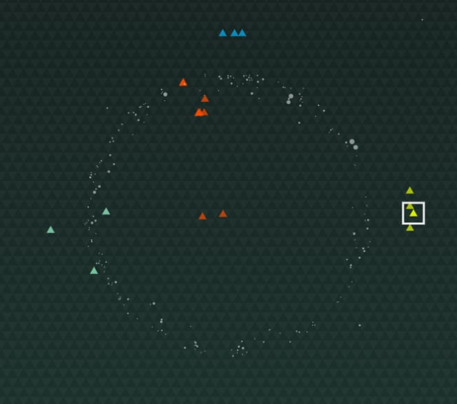 The galaxy map showing ships and faction territory across the persistent world
