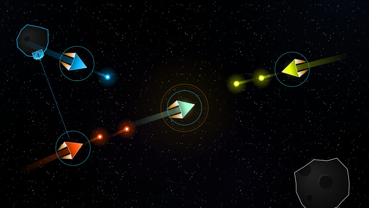 A bounty-marked ship trailing a gold aura - the galaxy's top target