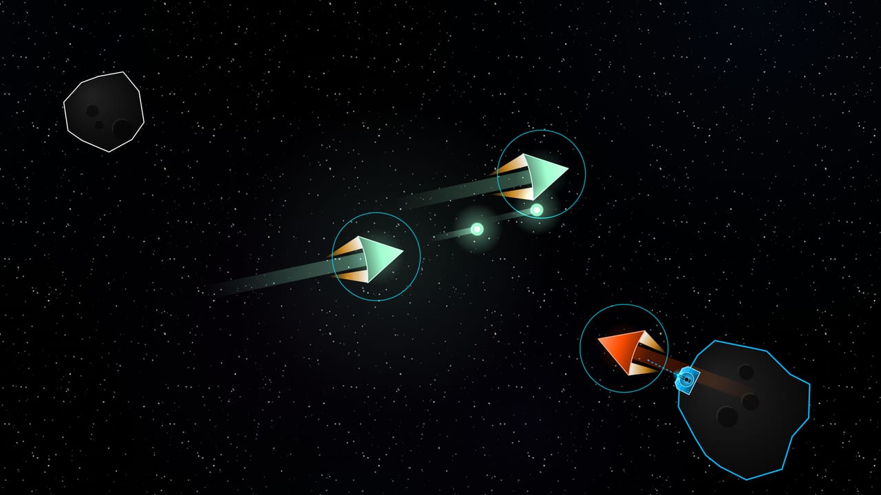 An Outlaw ship cruising deep space, shields up and weapons ready